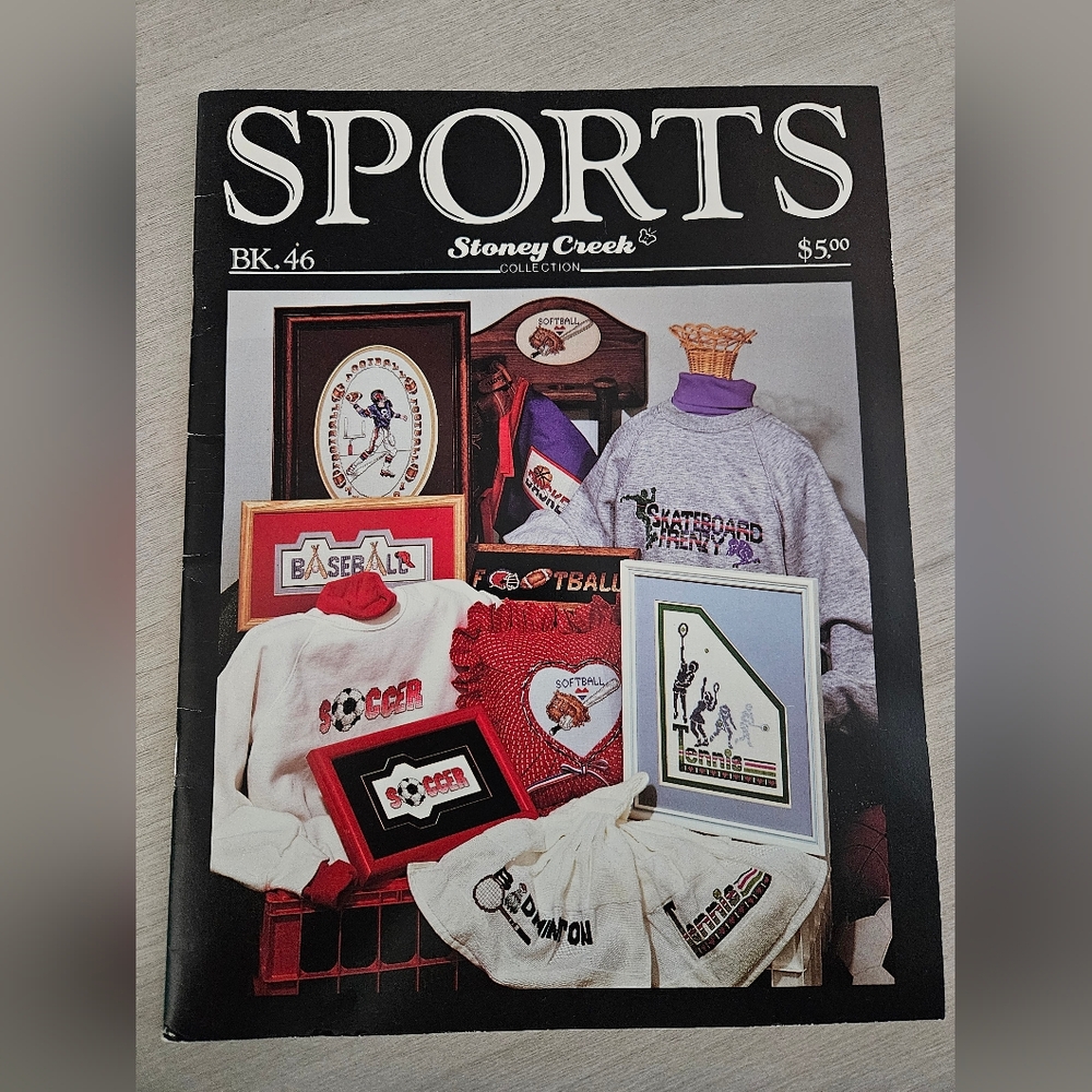 Stoney Creek Collection Sports Book 46 Counted Cross Stitch Vintage 1987